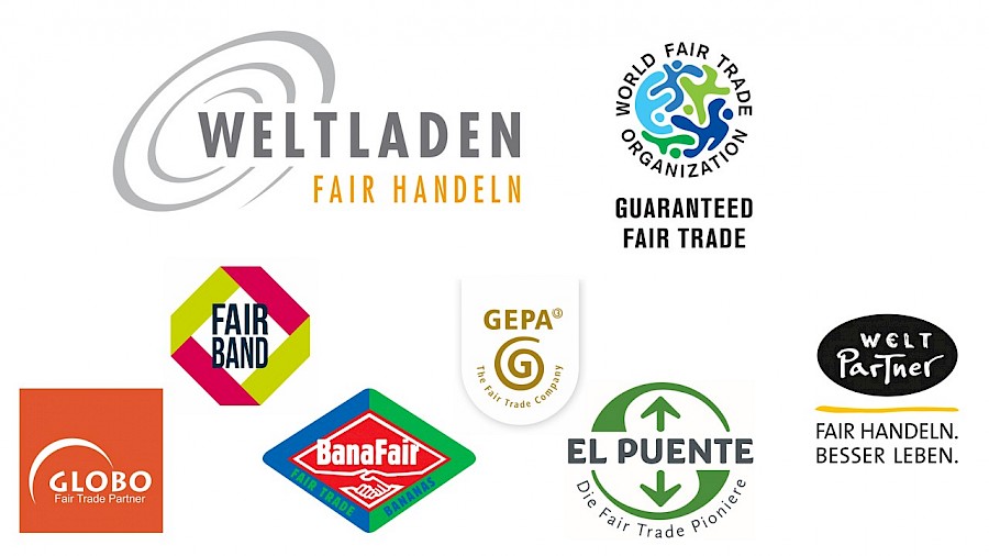 Logos von Weltladen, WFTO und Importeuren